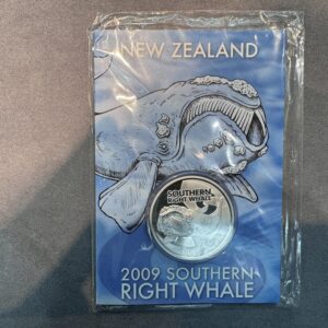 New Zealand  2009 Silver Dollar Specimen Coin Southern Right Whale