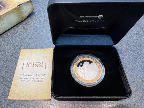 New Zealand - 2012 - 1oz SilverProof Coin - The Hobbit - An Unexpected Journey