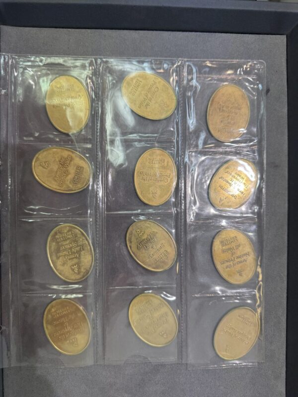 Silver Ingot Set 22 Carat Gold Plated The Arms of Prince And Princess of Wales