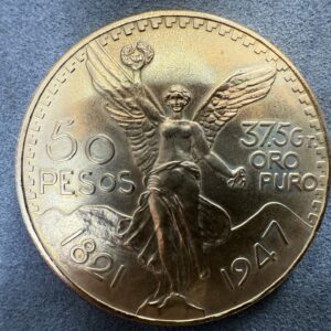 50 Pesos Mexican Gold Centenario - 41.66g 1947
