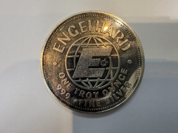 1984 1oz .999 Sivler coin Engelhard the American prospector - Image 3