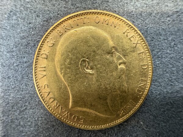 1905 Gold Full Sovereign Coin Edward VII - Image 3