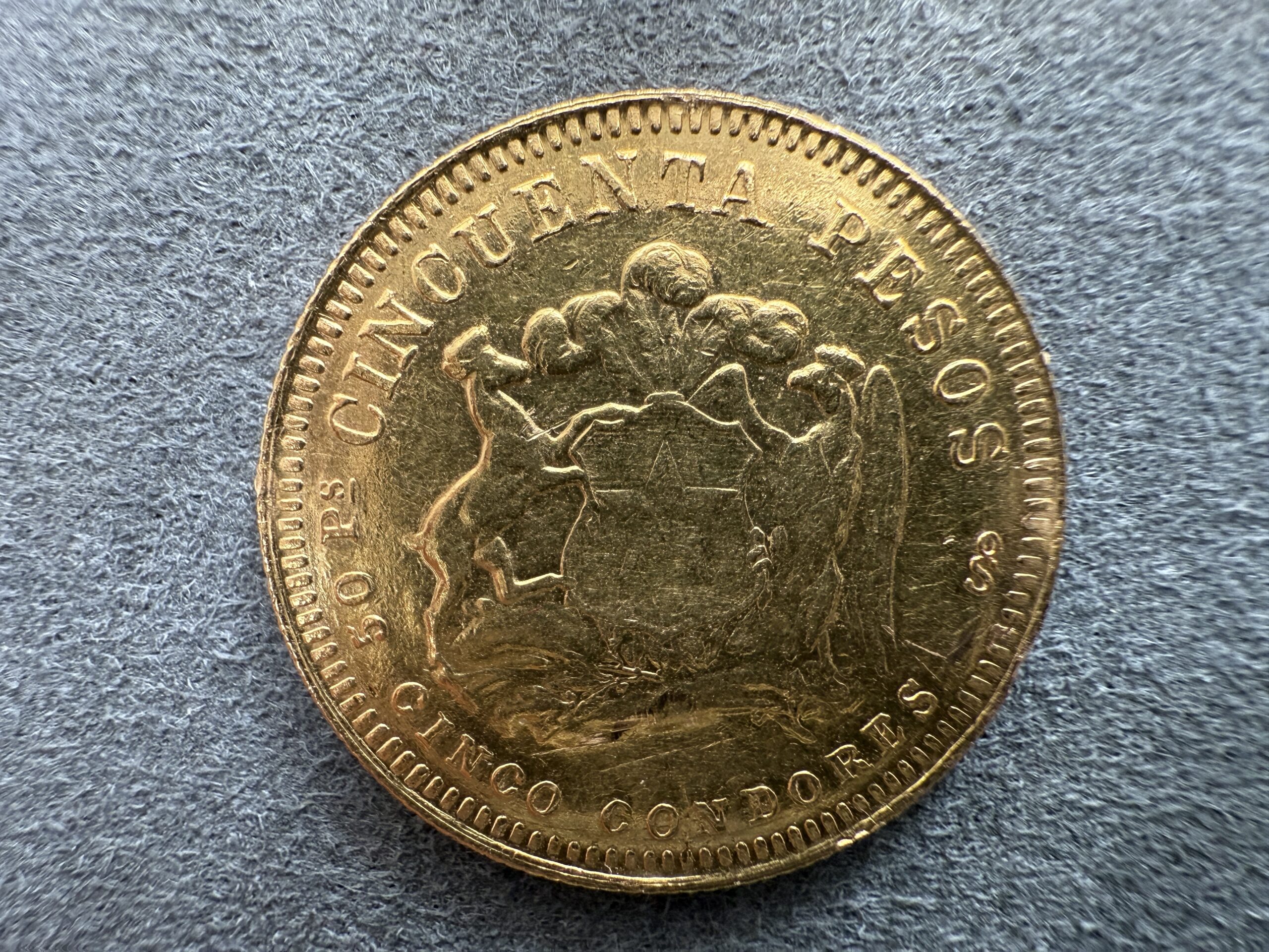 1958 Chilean 50 Pesos Gold Coin - Image 3